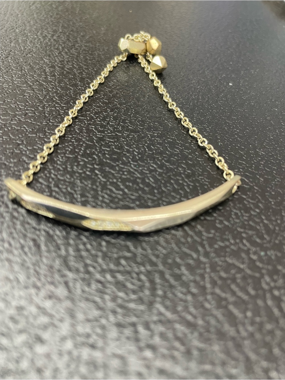 Kendra Scott Gold Curved Bar Adjustable Chain Bracelet